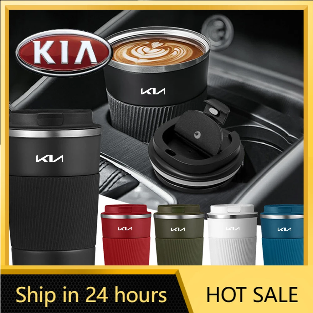 

2026 Hot Car Sticker Car Thermos Coffee Mug Stainless Steel Coffee Cup for Kia Sportage 3 Rio K2 Ceed Carnival Picanto Soul EV6