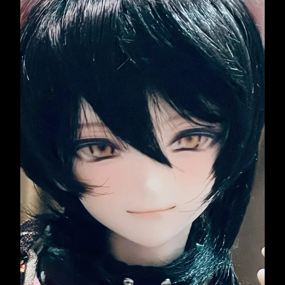1/4 BJD Doll Head Smile Anime Men Resin Material BJD Doll Anime DIY Doll Head No Makeup Toys Gift