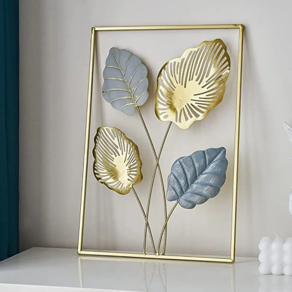 Handicraft Home Decoration Cabinet Wall Hanging Decor Iron Arts Crafts Ginkgo Leaf Ornaments Leaves Sculpture Desktop Ornaments