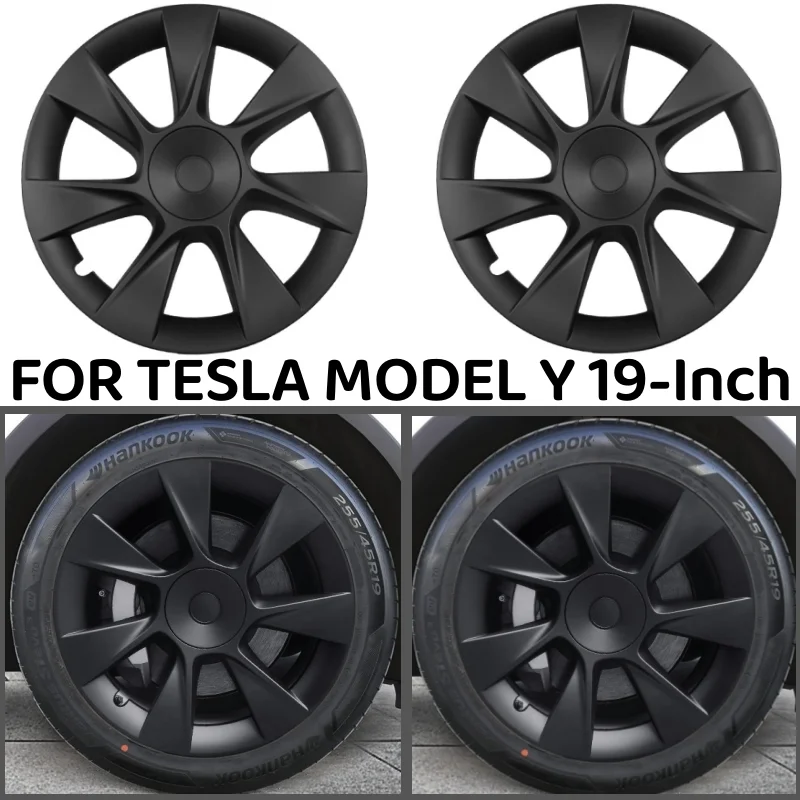 

4PCS 19-Inch Hub Cap Performance Replacement Wheel Cap Automobile Hubcap Full Rim Cover for Tesla Model Y 2018-2024 Accessories