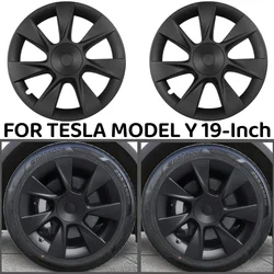 4PCS 19-Inch Hub Cap Performance Replacement Wheel Cap Automobile Hubcap Full Rim Cover for Tesla Model Y 2018-2024 Accessories