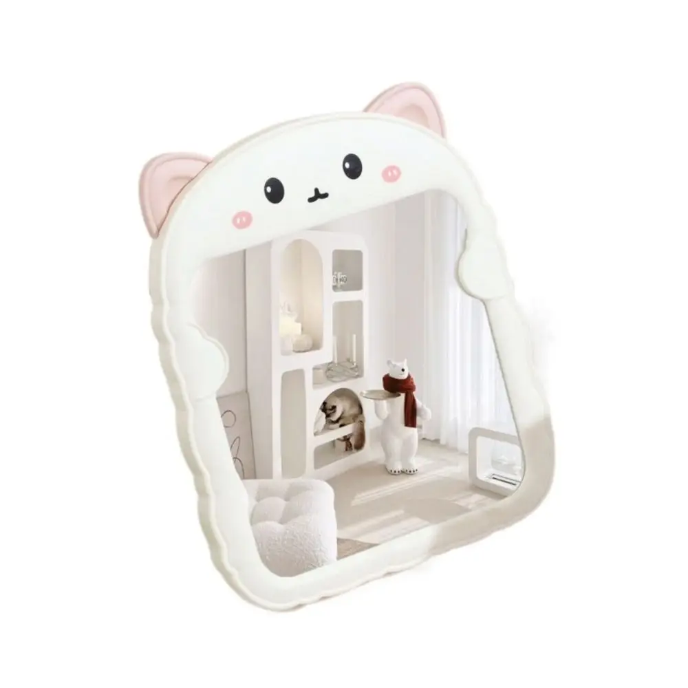 Fashion Plastic Cat Dressing Mirror Cute Animal Desktop Makeup Mirror European Style Bread Side Bear Folding Mirror Home