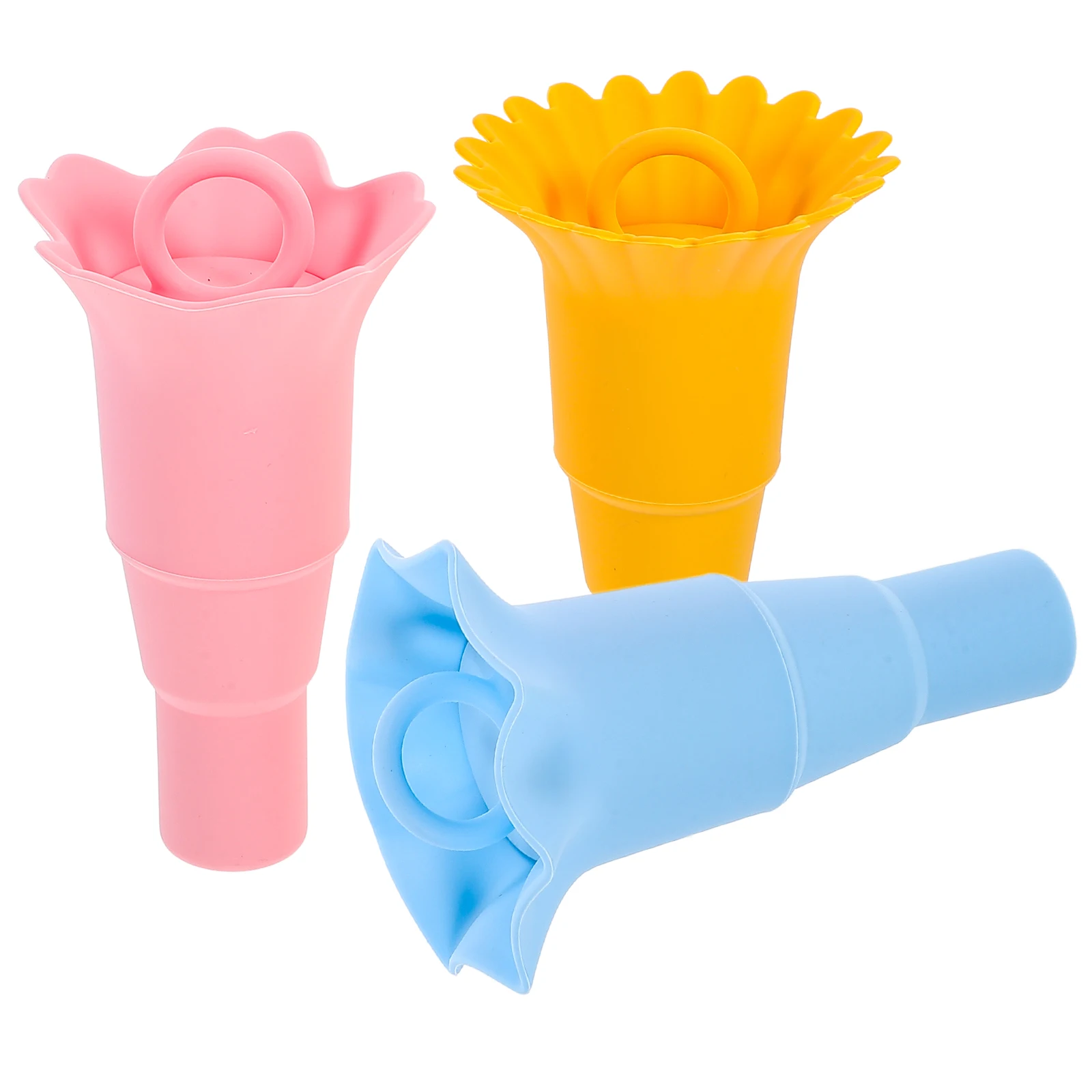 

3pcs Ice Cream St Silicone Popsicle Holders Mini Sucker Child Anti Flow Cream Gel Rack Foldable Multifunctional