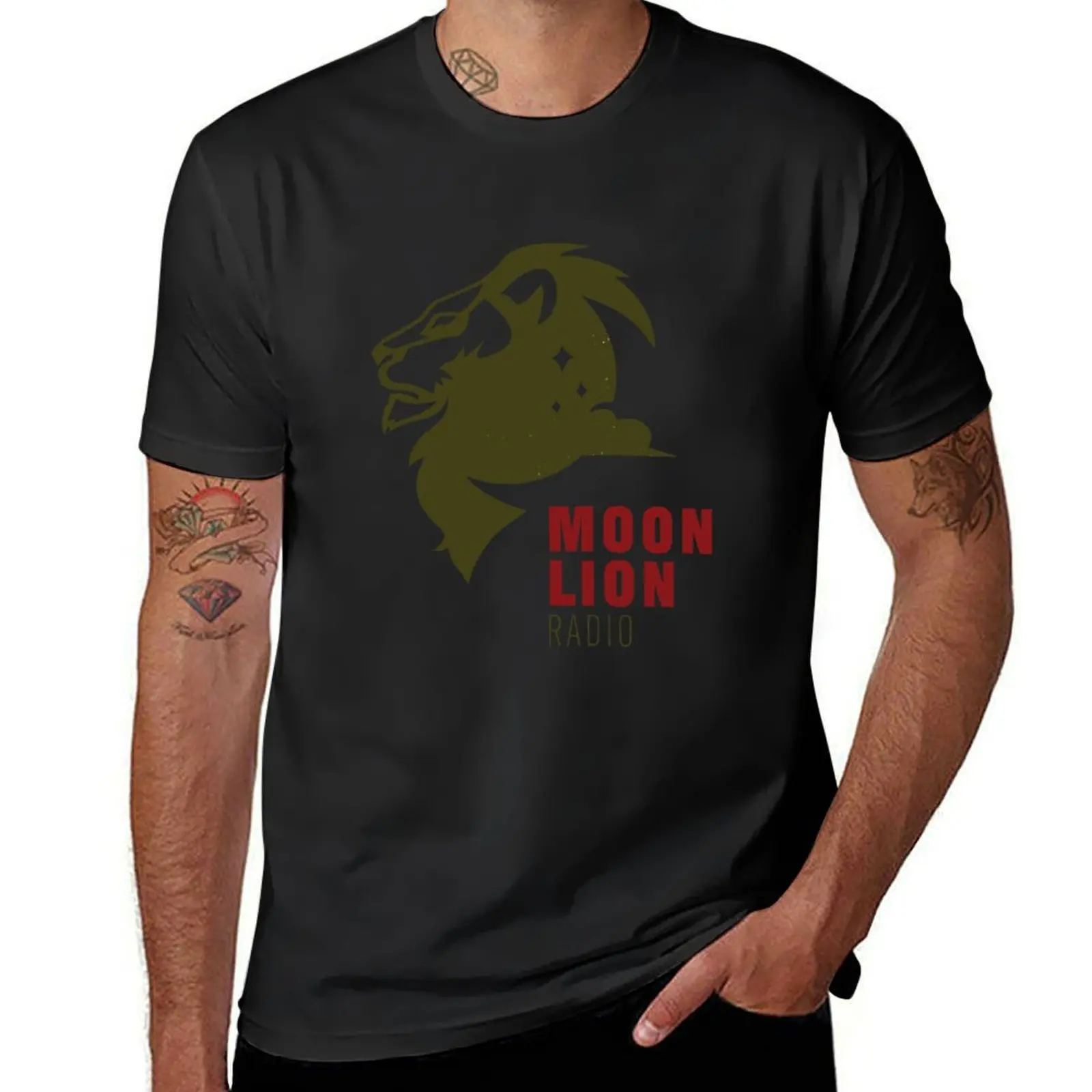 Moon Lion Radio Logo T-Shirt kawaii clothes vintage clothes animal prinfor boys mens tall t shirts