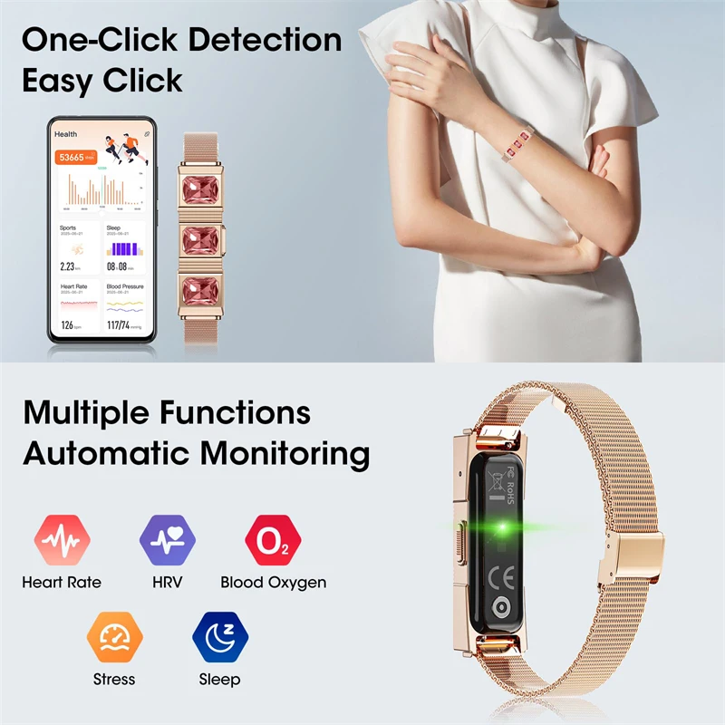 ชายหญิงสร้อยข้อมือฟิตเนส Tracker Heart Rate Sleep Monitor Step Counter กิจกรรม Tracker สมาร์ทวอท์ชสุขภาพ Bnad Pedometer
