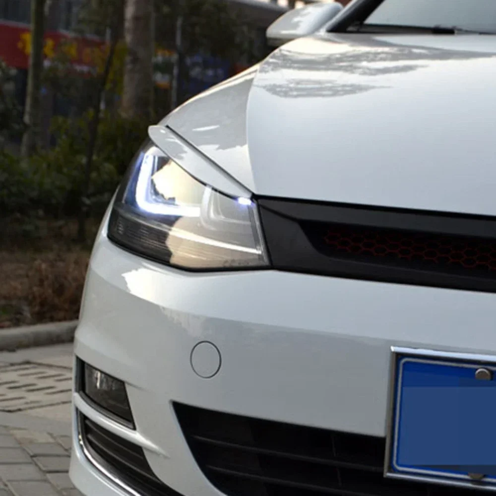 For Volkswagen Golf 7 MK7 GTI R  2013-2018 Head Light Lamp Eyelids Eyebrow Headlight Decoration Car Styling Trim Accessories