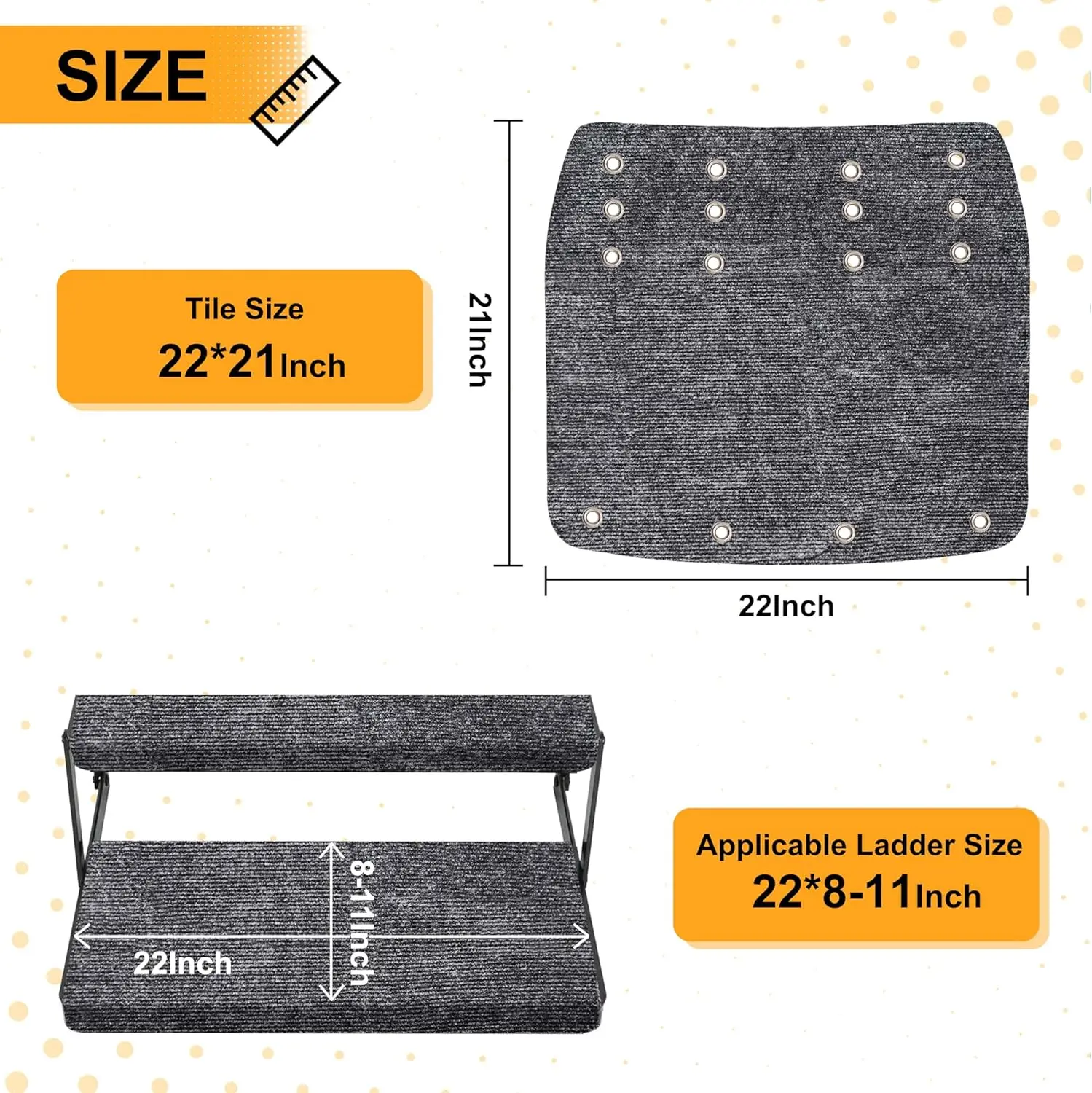 RV Step Covers 22 Inch 3 Pack RV Stair Covers Wrap, Best Fits 8-11