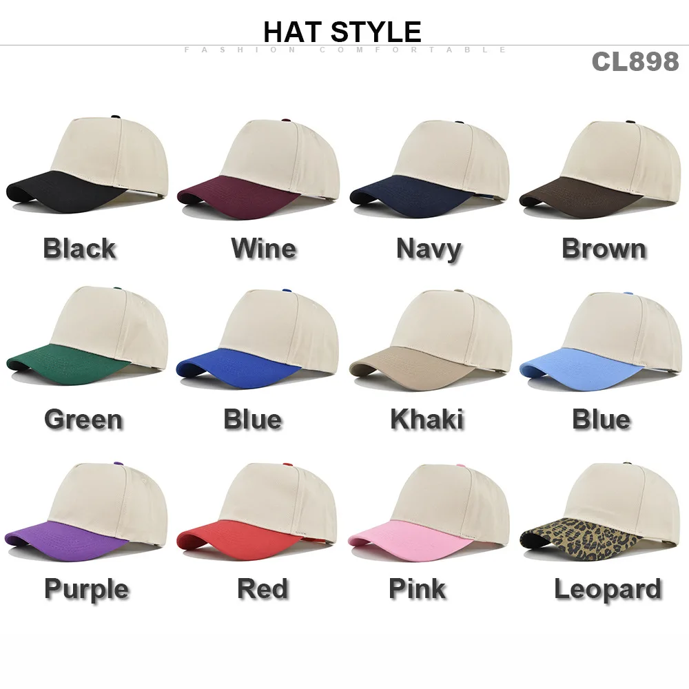 2026 Unisex Light Panel Color Blocked Baseball Caps Spring Autumn Outdoor Adjustable Casual Hats Sunscreen Hat Sports Cap