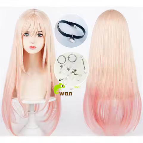 Anime Marin Kitagawa Cosplay Wigs Long Straight Pink Gradient Heat Resistant Synthetic Hair + Free Wig Cap