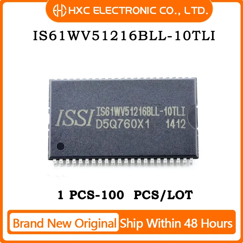 1PCS/10PCS/50PCS/100PCS IS61WV51216BLL-10TLI TSOP-44 Brand New Original IC Chip