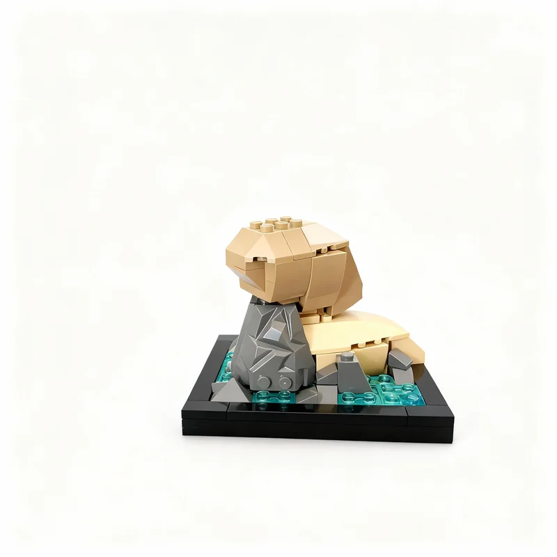 

272PCS MOC Architecture Copenhagen Little Mermaid Model Custom Building Blocks DIY Assembly Display Gift Collectible Building