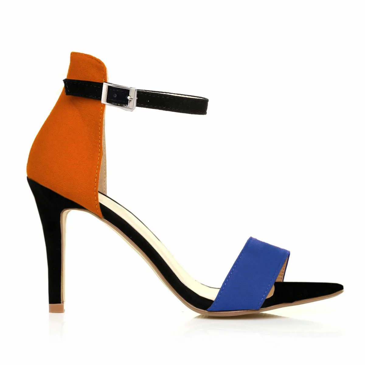 النساء رباط الكاحل الصنادل الصيف مختلط اللون مثير مضخات 9 سنتيمتر المفتوحة تو عالية الكعب السيدات الخناجر فستان الحفلات أحذية الزفاف #1