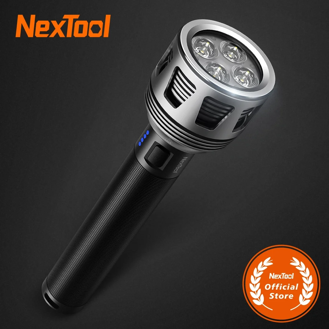 

NexTool 3600lm 450m High Power Led Flashlights 10000mAh High-light Lamp IPX7 Waterproof USB Rechargeable Torch Outdoor Camping