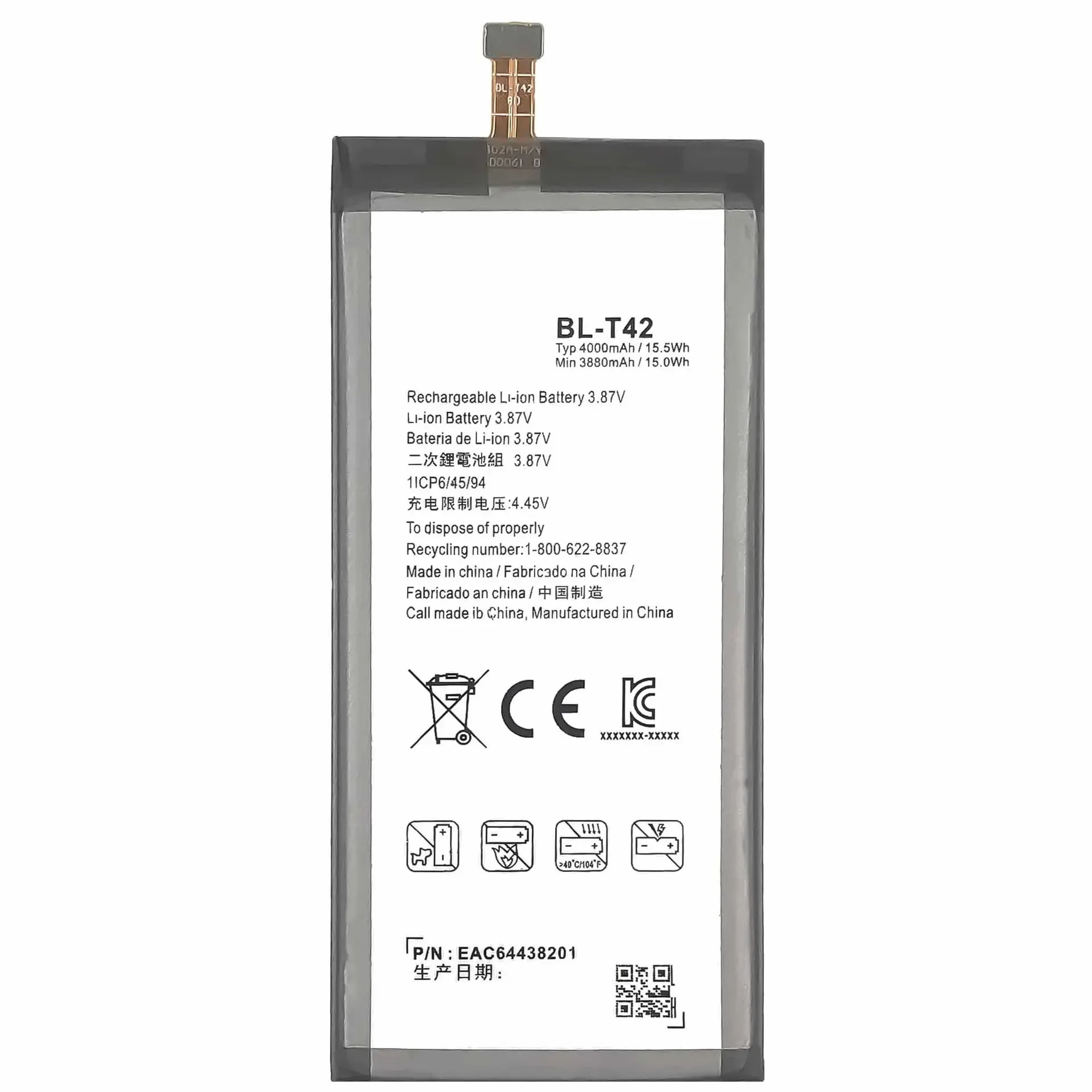 High Quality Replacement Battery For LG V50 ThinQ V50S G8X BL-T42 Large Capacity Built-in Mobile Phone Battery Lithium Battery