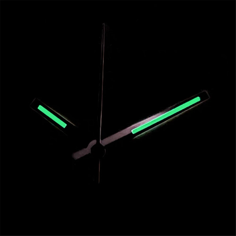 Log Luminous Watch Hands, segunda mão acessório, verde, ouro, prata, agulha, adequado para NH35, 36 movimento