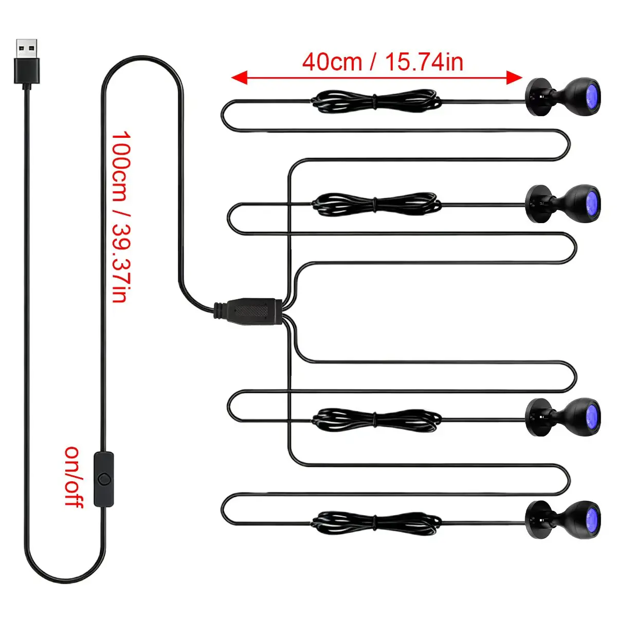 Black Light MINI LED USB 5V Spot Light Draagbare Spots Wijn Kast Keuken Sieraden Showcase Lamp Verlichting Fluorescence Light