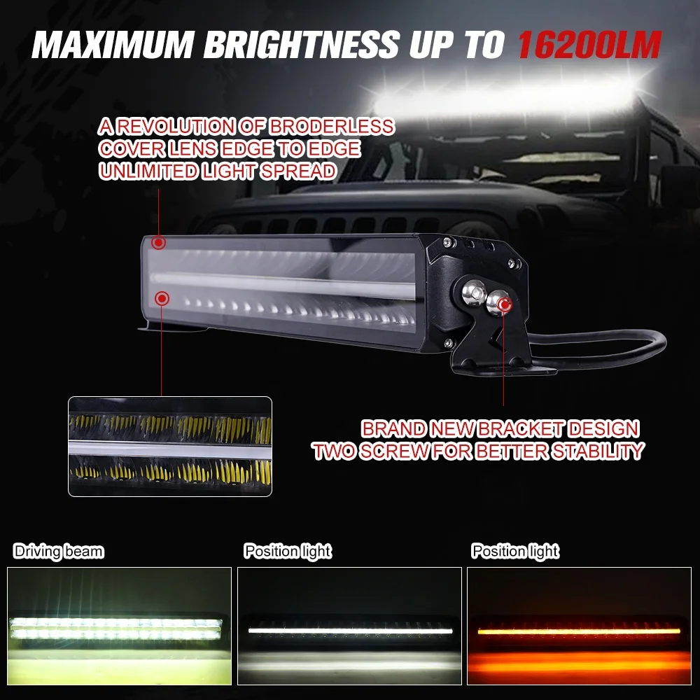 52 50 40 32 8 Inch Single Quad Row Ledbar Led Light Bars Para Exterior Luces De Barras Led Auto 4x4 3 Row Led Bar