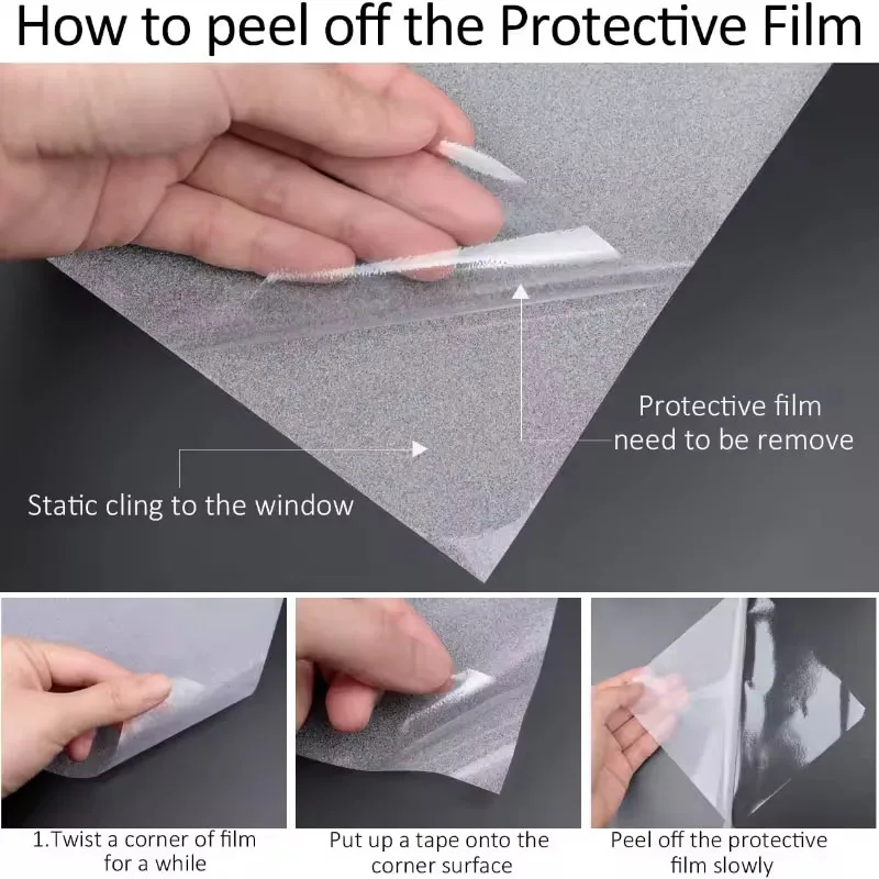 Window Film Frosted Pattern Electrostatic Film For Office Windows Glue-Free Privacy And Sun Protection Decorative Curtains. view 6
