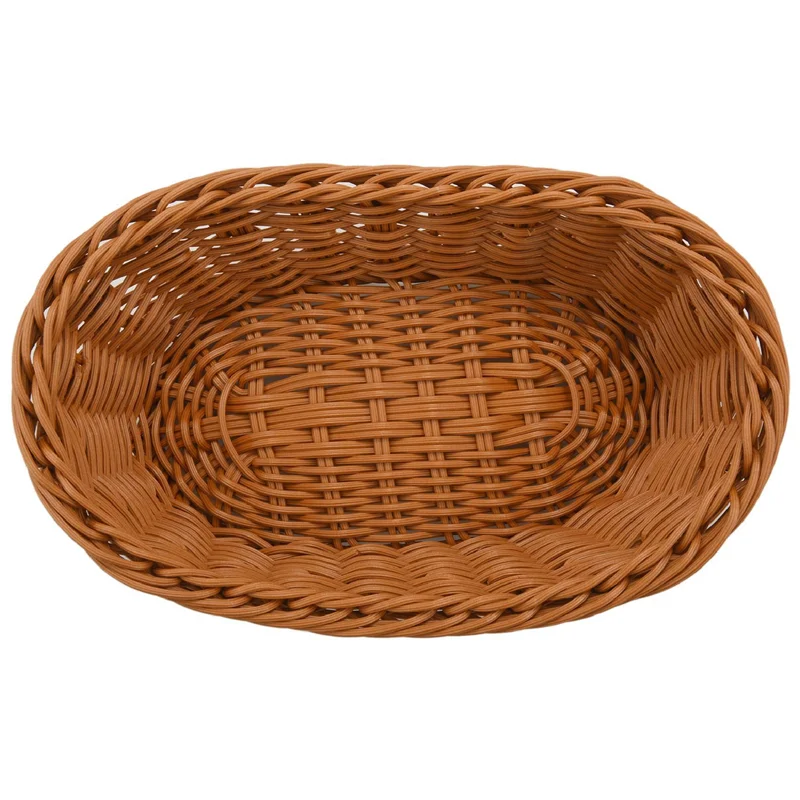 ABWR-овальная плетеная корзина для хлеба, 10,2-дюймовая корзина для хранения продуктов питания, фруктов, косметики, столешница и ванная комната