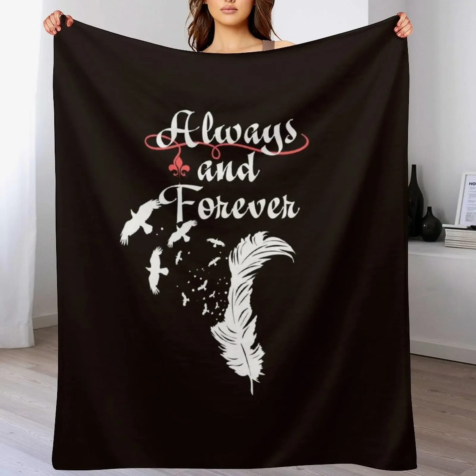 

Always and Forever. Throw Blanket bed plaid Moving Sofa Quilt For Decorative Sofa Blankets