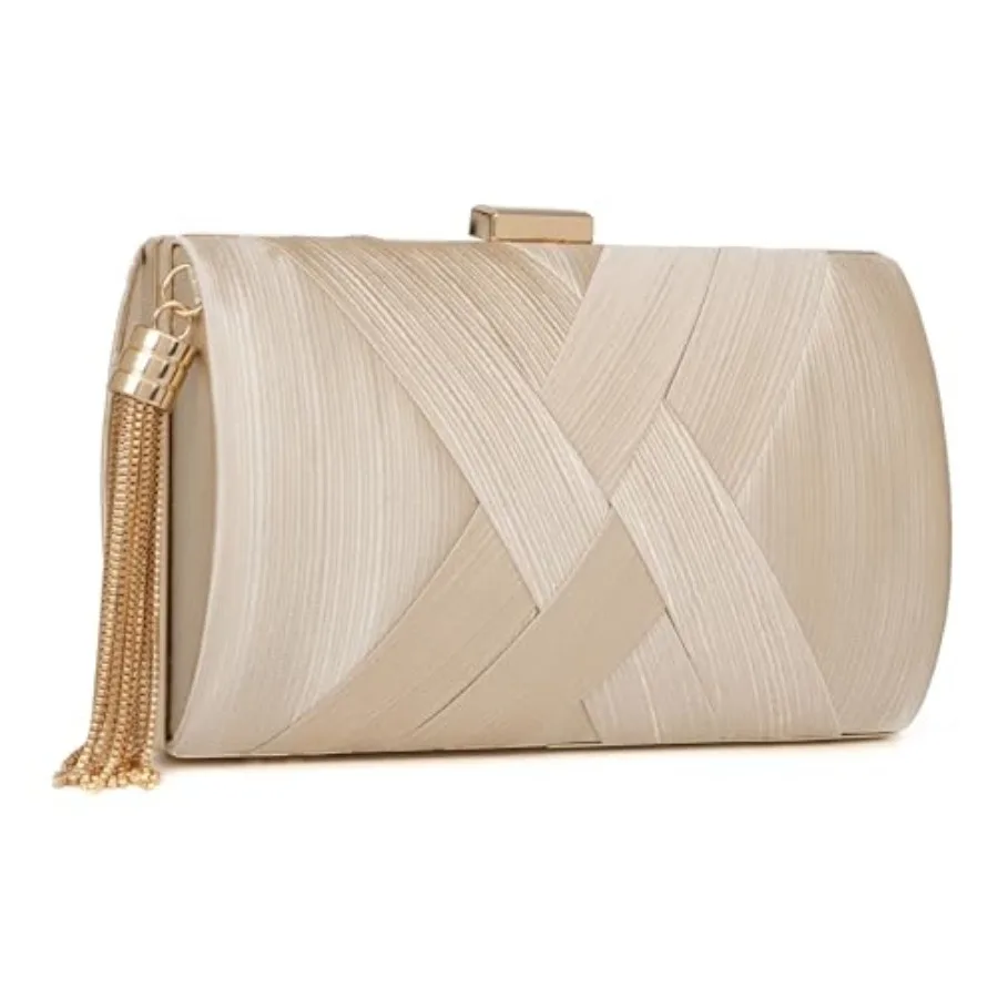

Clutch Purses for Women Formal Evening Clutch Purse Shoulder Cross Body Bags for Wedding Party Handbag with Tassel