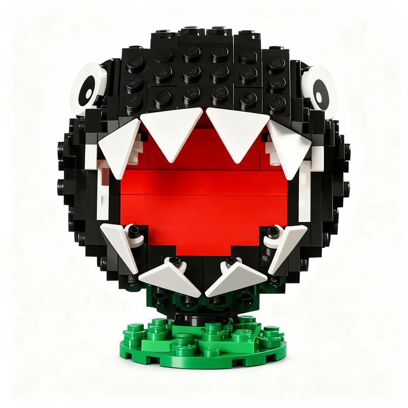 262PCS MOC Game Series Mini Angry Chomp Model DIY Creative Ideas Toy Assembly Puzzle Birthday Gift Cartoon Display Bricks