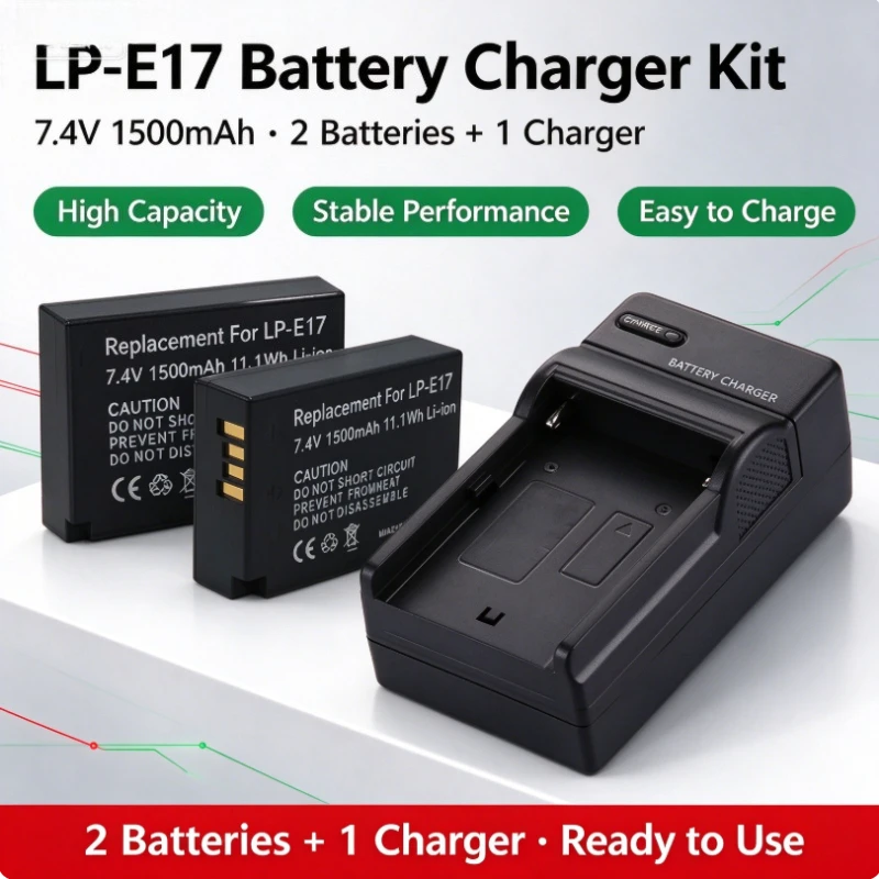 1500mAh LP-E17 LPE17 LP E17 Battery for Canon EOS R8 R50 RP R10 200D 250D 750D 760D 800D 850D 8000D 77D M3 M5 M6 T6i T6s T8i T7i