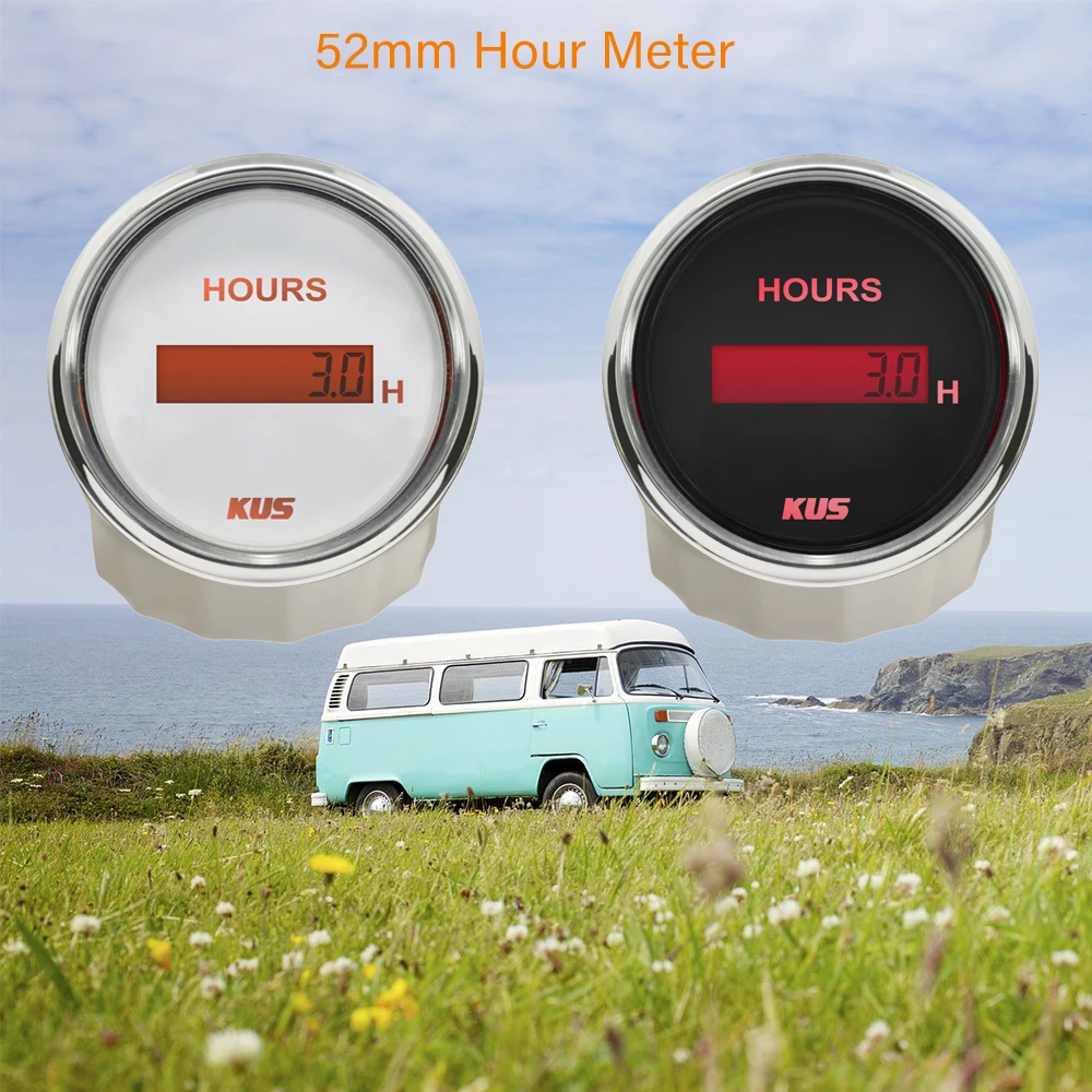 KUS Warranted Hour Meter Gauge with Backlight 52mm(2