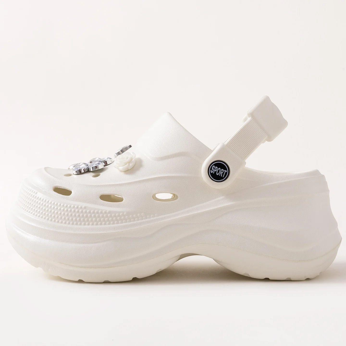 Ultra-Thick Bottom 80CM Women's Clog Shoes Summer Outdoor Casual Fashion Heightening Lightweight Versatile Slip-On Sandals