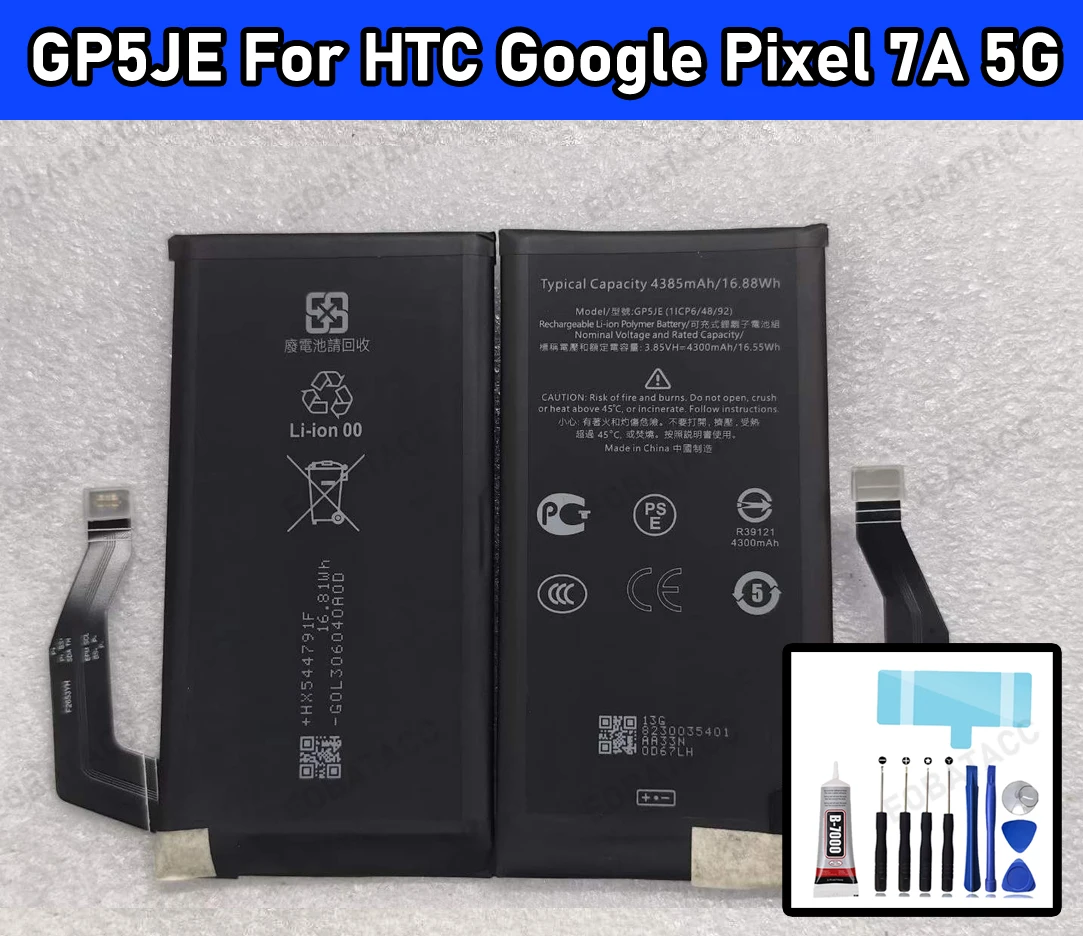 100% New High Quanlity Battery GP5JE For HTC Google Pixel 7A 5G Replacement Batteria Battery+Free Tools