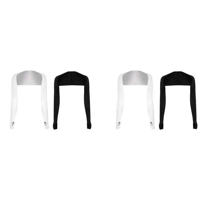 new-2pairs-cooling-shawl-sleeves-sun-protection-shawl-golf-shawl-anti-uv-sleeves-with-finger-hole-for-cycling