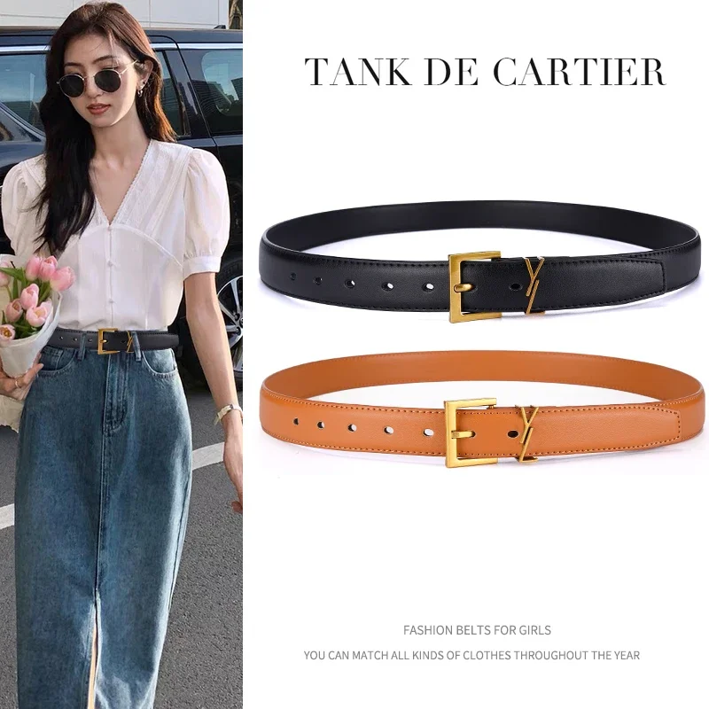 Temperament Women's Belt Personalized Alloy Needle Buckle Multi Functional Jeans Fashion Decoration Designer Women's Belt