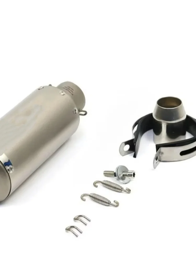51mm universal exhaust pipe for Yamaha, Suzuki and other motorcycles, a sporty straight-through stainless steel exhaust pipe