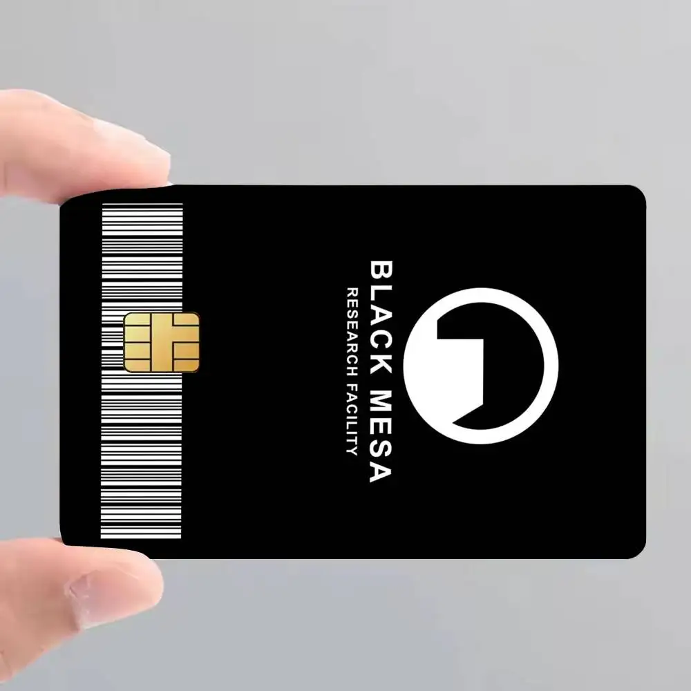 Black Mesa Research Facility Film Skin Cover Credit Card Stickers 4PCS Debit Front Decoration Bank Bus Pass Waterproof