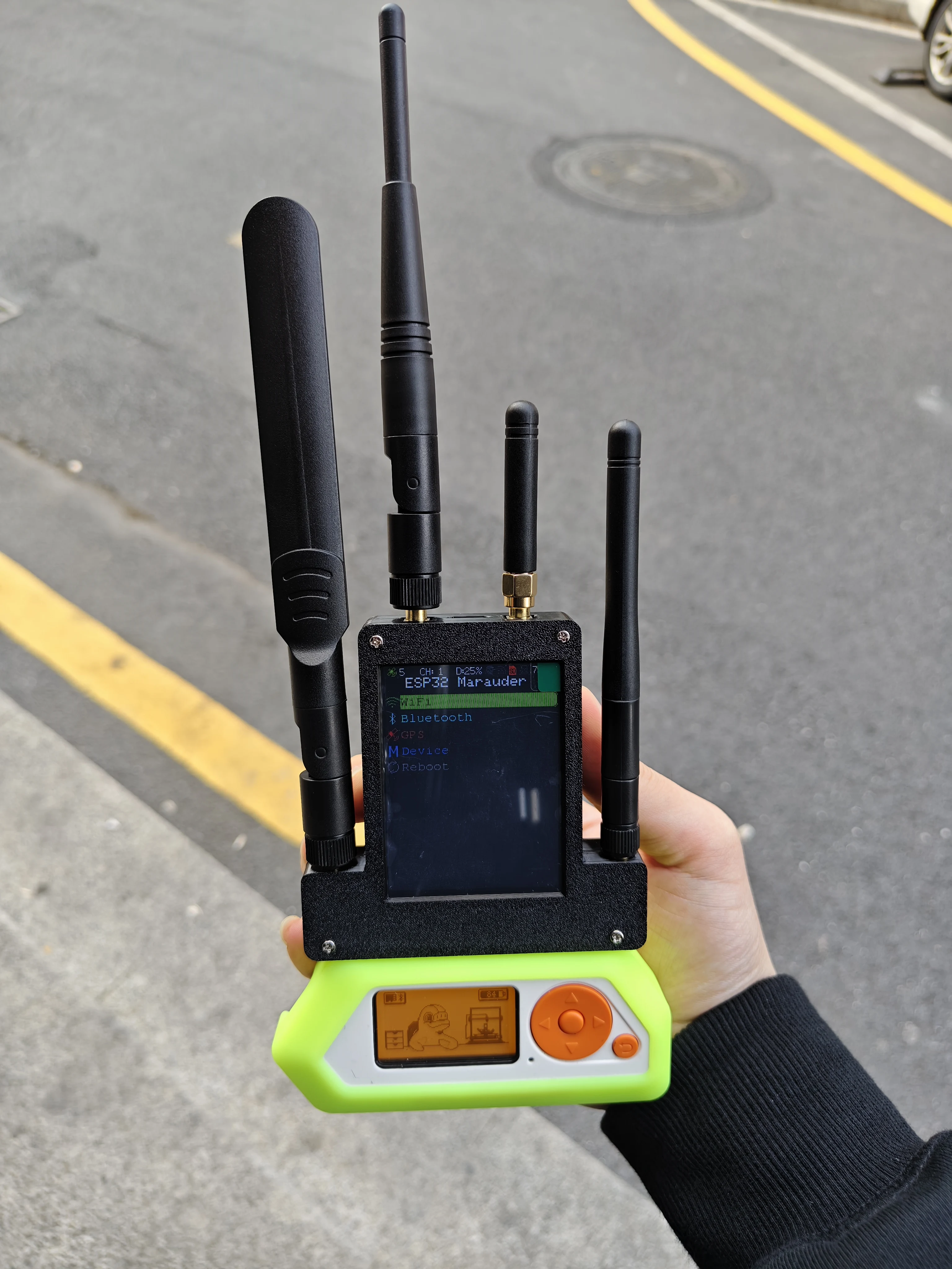Kit de Módulo Externo Marauder Flipper Zero Versión 5G, Módulos RF ESP32C5 de 433MHz con GPS y Pantalla de 2.8 Pulgadas para Análisis de Señales/Datos
