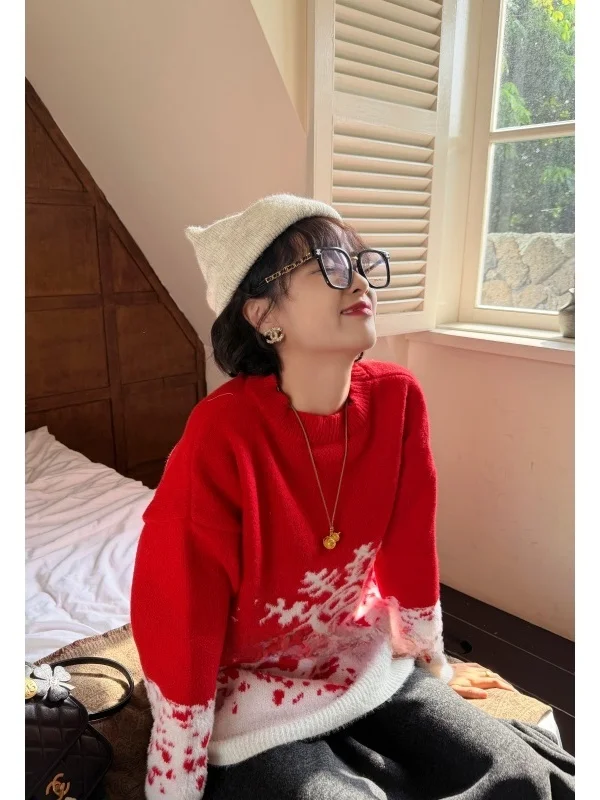 

plus Size Knitted Long Sve Sweater Trendy Fatter Blogger Sle Witch MoNvKiKiPlus Design Slimming Polyester Fiber Women's ...