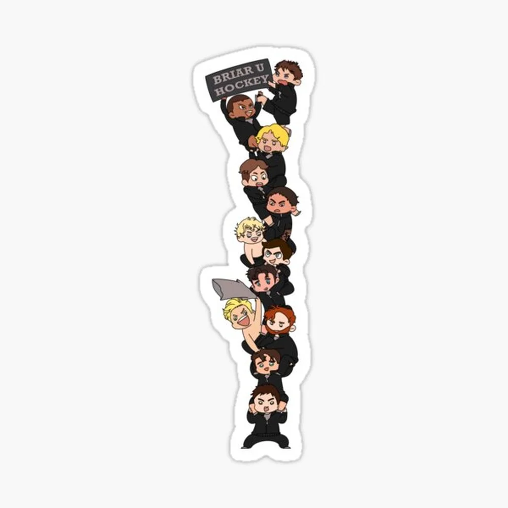Off Campus, Briar U & Campus Diaries Hockey Teams Sticker for Laptop Decor Bedroom Car Cute Cartoon Art Fashionable Public Suitc