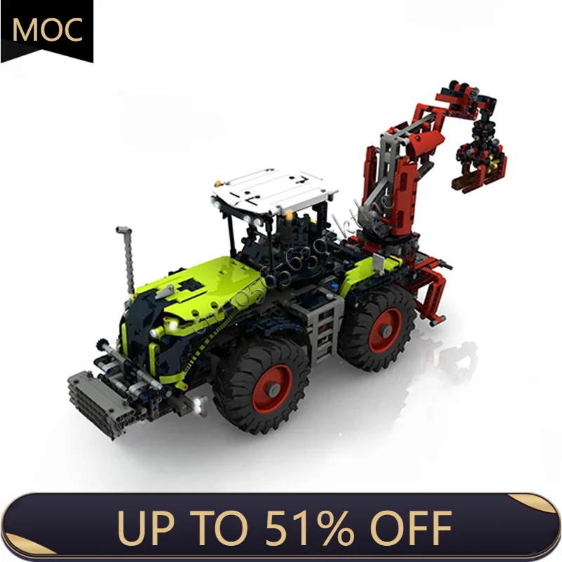 

2047 Parts MOC City Engineering Heavy Duty Lifting Tractor Model Technology Building Block Creative Children Toy Christmas Gift
