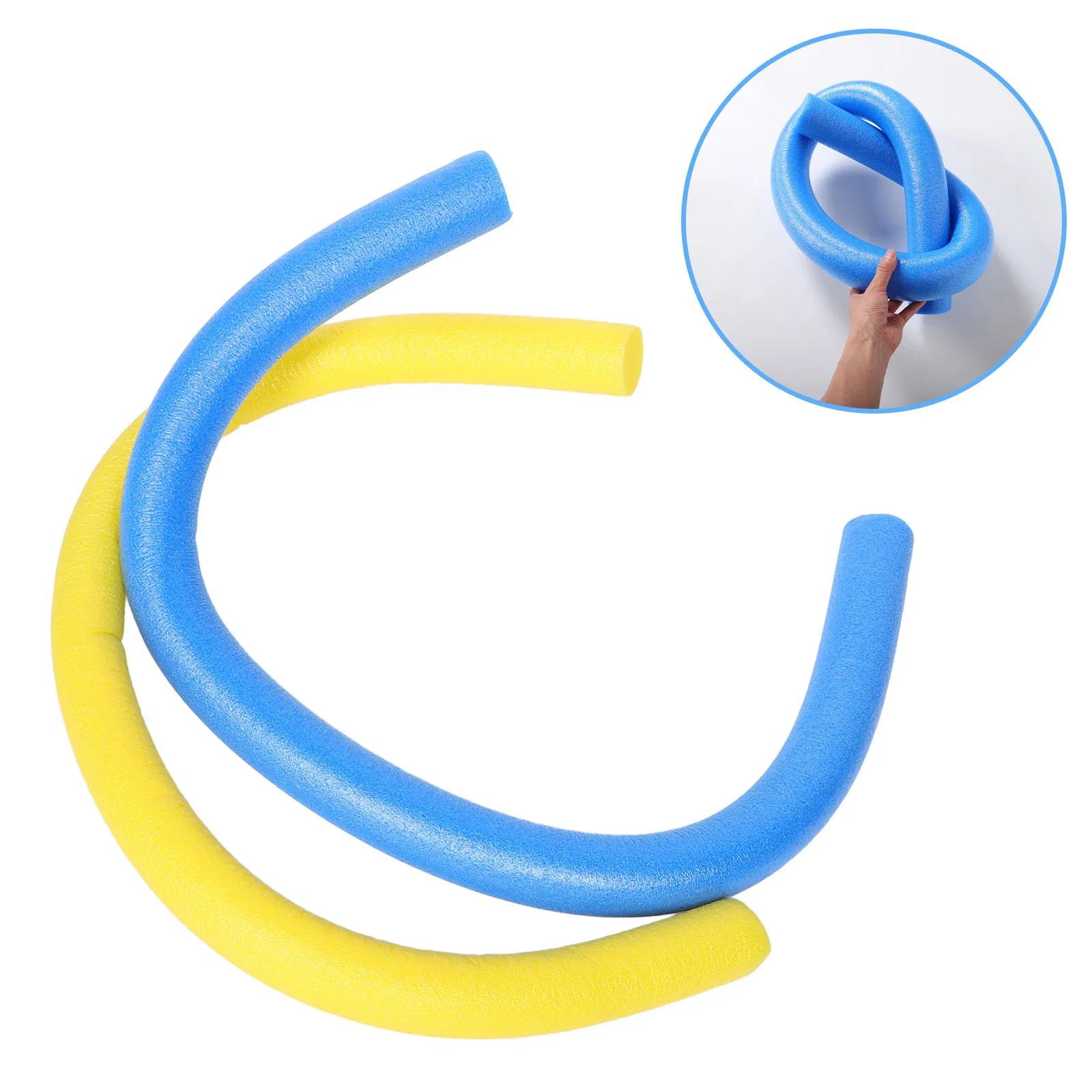 

Набор из 2 больших ярких плавающих трубок (нудлов) из пенопласта для игр в бассейне, мягкие плавучие трубки для детей