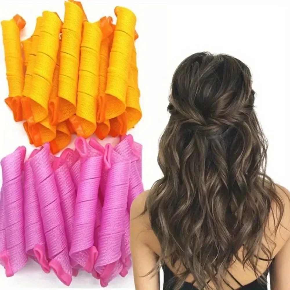 

18PCS Spiral Hair Rollers Set Heatless Curling DIY Hair Curler Kit for Natural Waves Coils and Curls Styling Tools for Women