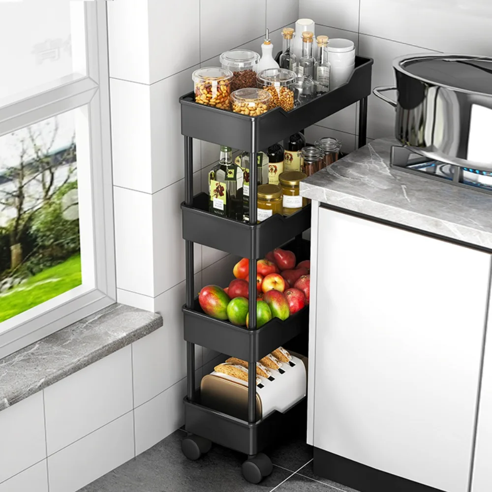 رف تخزين للكتب متنقل ، أرفف حمام متعددة الطبقات ، عربة وجبات خفيفة منزلية ، ملحقات منزلية