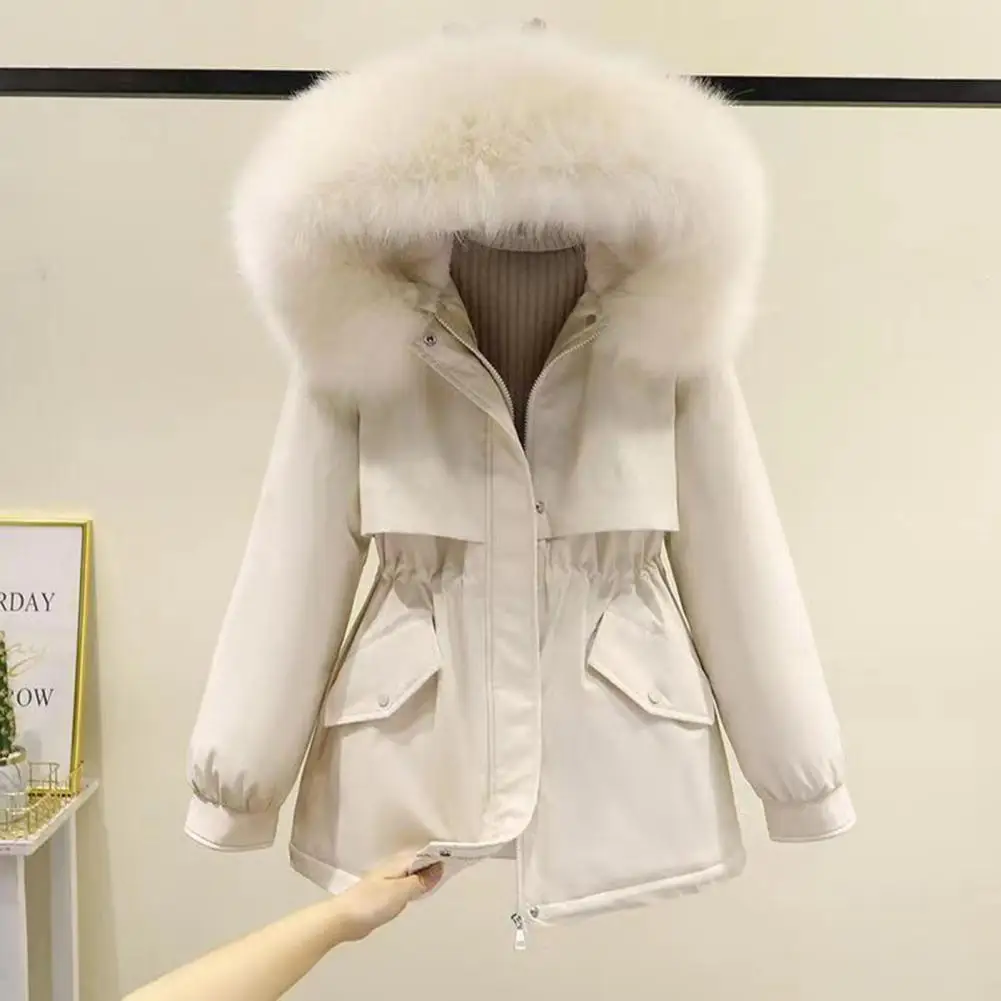 Winter Jacket 2024 New Women Parka Clothes Long Coat Wool Liner Hooded Jacket Fur Collar Thick Warm Snow Wear Fashion Parka