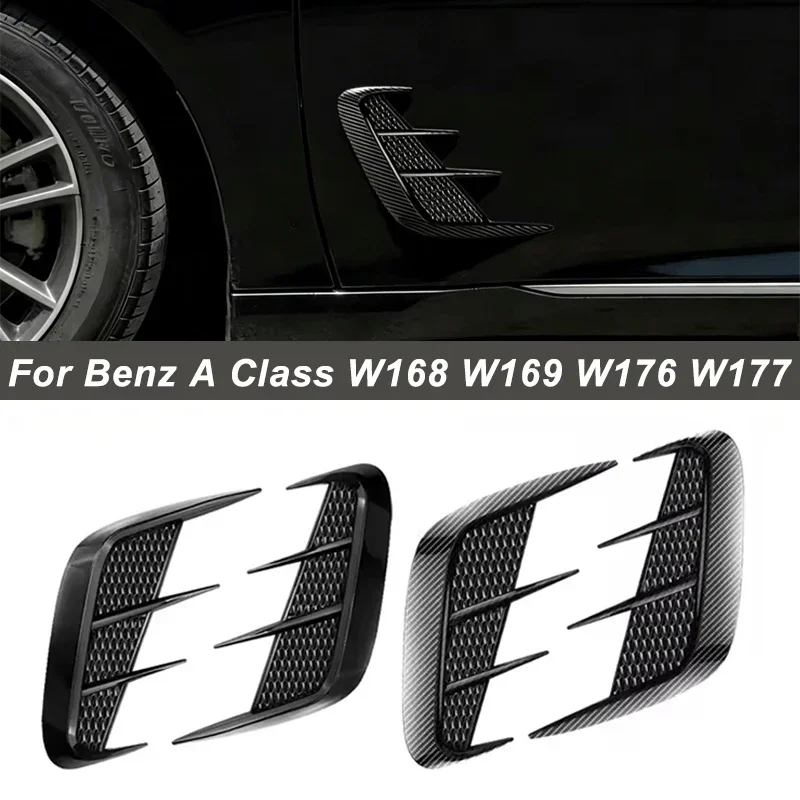 Shark Gills Side Fender Sticker Simulation Air Intake Trim For Mercedes Benz A Class W168 W169 W176 W177 Body Accessories