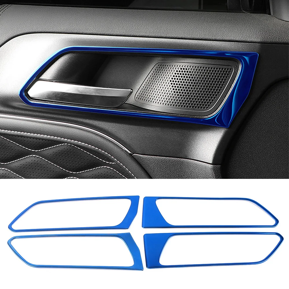 For GWM Tank 300 2022 2023 Accessories Blue Decor Center Console Dashboard Seat Storage Box Inner Handle Air Outlet Cover Trim image 4