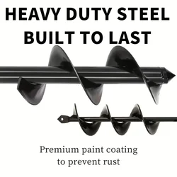 1 garden spiral drill bit for planting and upgrading spiral design after drilling