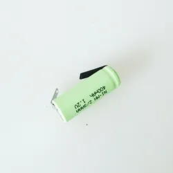 1.2V 2/3AAA Ni-MH rechargeable battery 400mah 2/3 AAA nimh cell with soldering tabs pins for DIY LED solar light