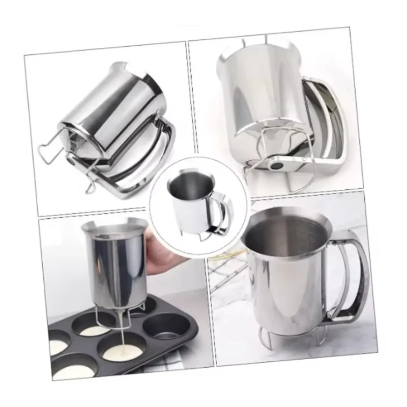 Stainless Steel Kitchen Tools Pancake Mix Dispenser Funnel Pancake Batter Dispenser Cupcakes Muffins Waffles Baking Cakes
