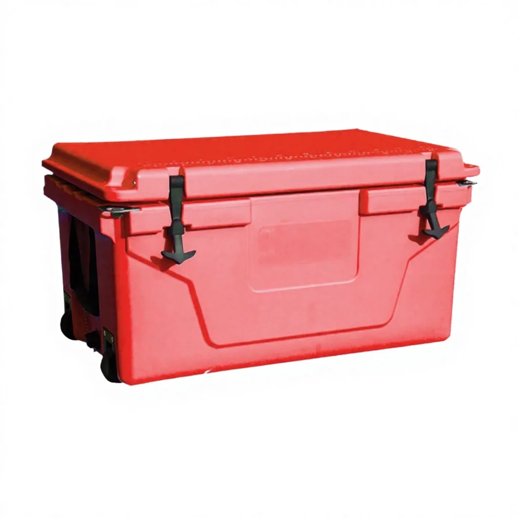 Custom Hot Selling 65QT Rotomolded Outdoor Cooler Dry Ice Storage Fish Ice Chest Box Portable Large Picnic Fishing Suitcase Camp