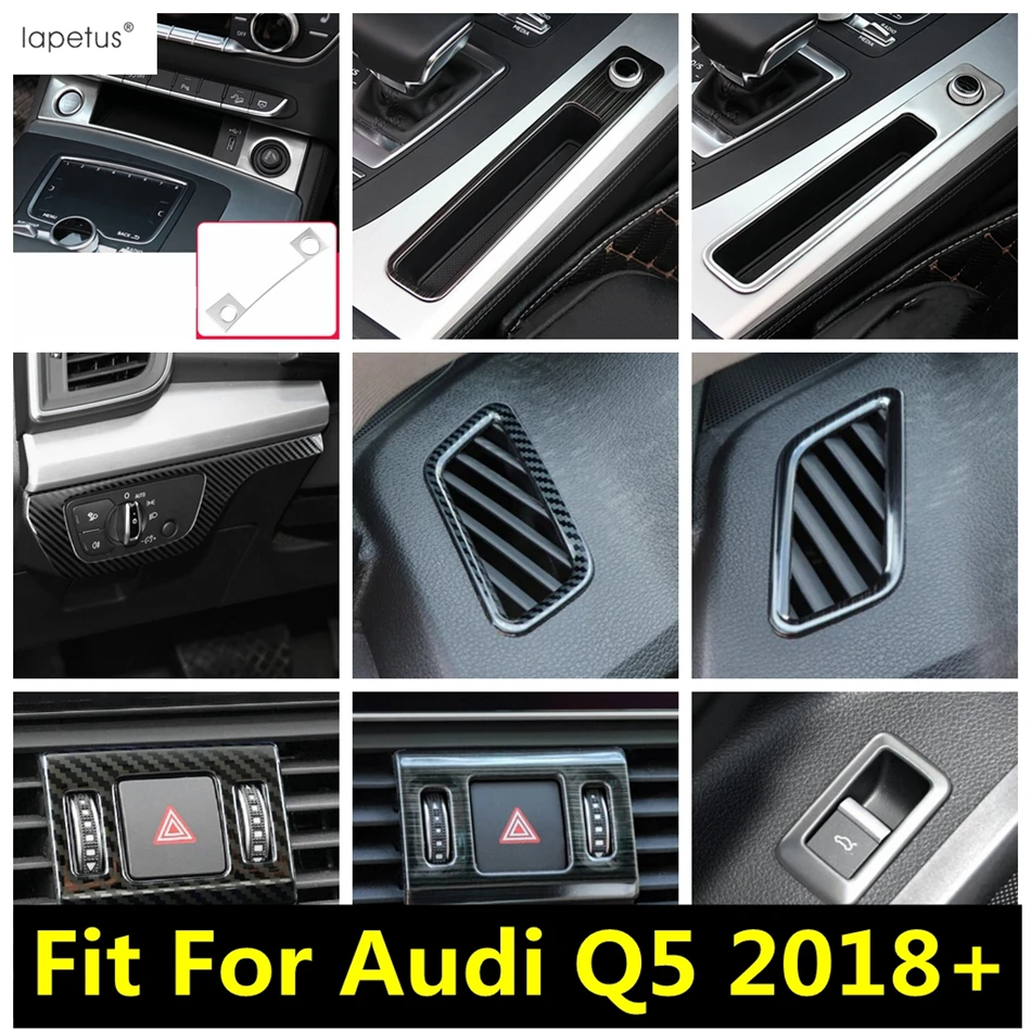 Dashboard Air AC Vents / Start Stop / Head Light / Warning Lamp / Rear Door Button Cover Trim Accessories For Audi Q5 2018 -2023