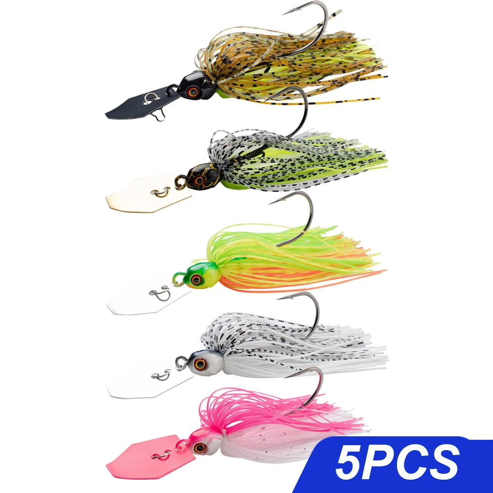 Spinner Aas 7g/9g/12g/14g/21g Vissen Lokt Kit Set Pesca chatter Weedless Metalen Blade Rubber Jig Hoofd Haak Draad Spinnerbait